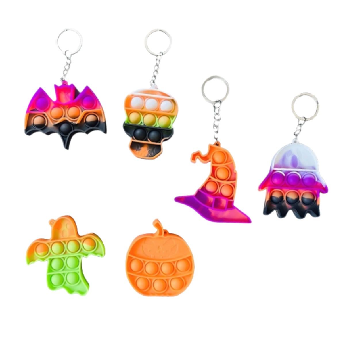 BabiePlay Halloween Pop Fidget Keychain | Soft Silicone Sensory Toy Halloween