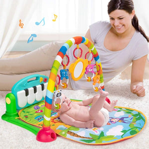 BabiePlay Kick'n'Play Musical Activity Baby Gym Mat for Motor & Early Development Baby Gym Mat