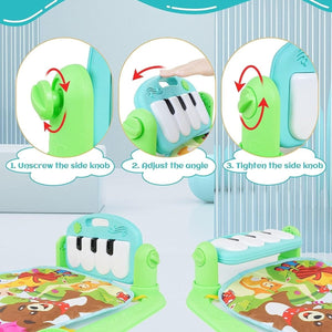BabiePlay Kick'n'Play Musical Activity Baby Gym Mat for Motor & Early Development Baby Gym Mat