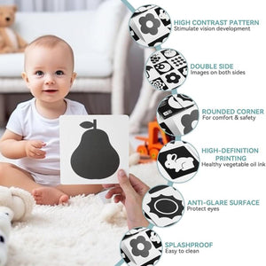 BabiePlayBabiePlay High - Contrast Baby Flashcards for Visual Stimulation & Brain DevelopmentVisual Stimulation Cards - Babies Mart Australia