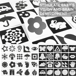 BabiePlayBabiePlay High - Contrast Baby Flashcards for Visual Stimulation & Brain DevelopmentVisual Stimulation Cards - Babies Mart Australia