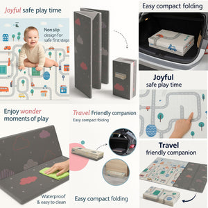 BabiePlayBabiePlay Large Baby Play Mat 200×180 cm – Foldable Waterproof Reversible FoamFoldable Mat - Babies Mart Australia