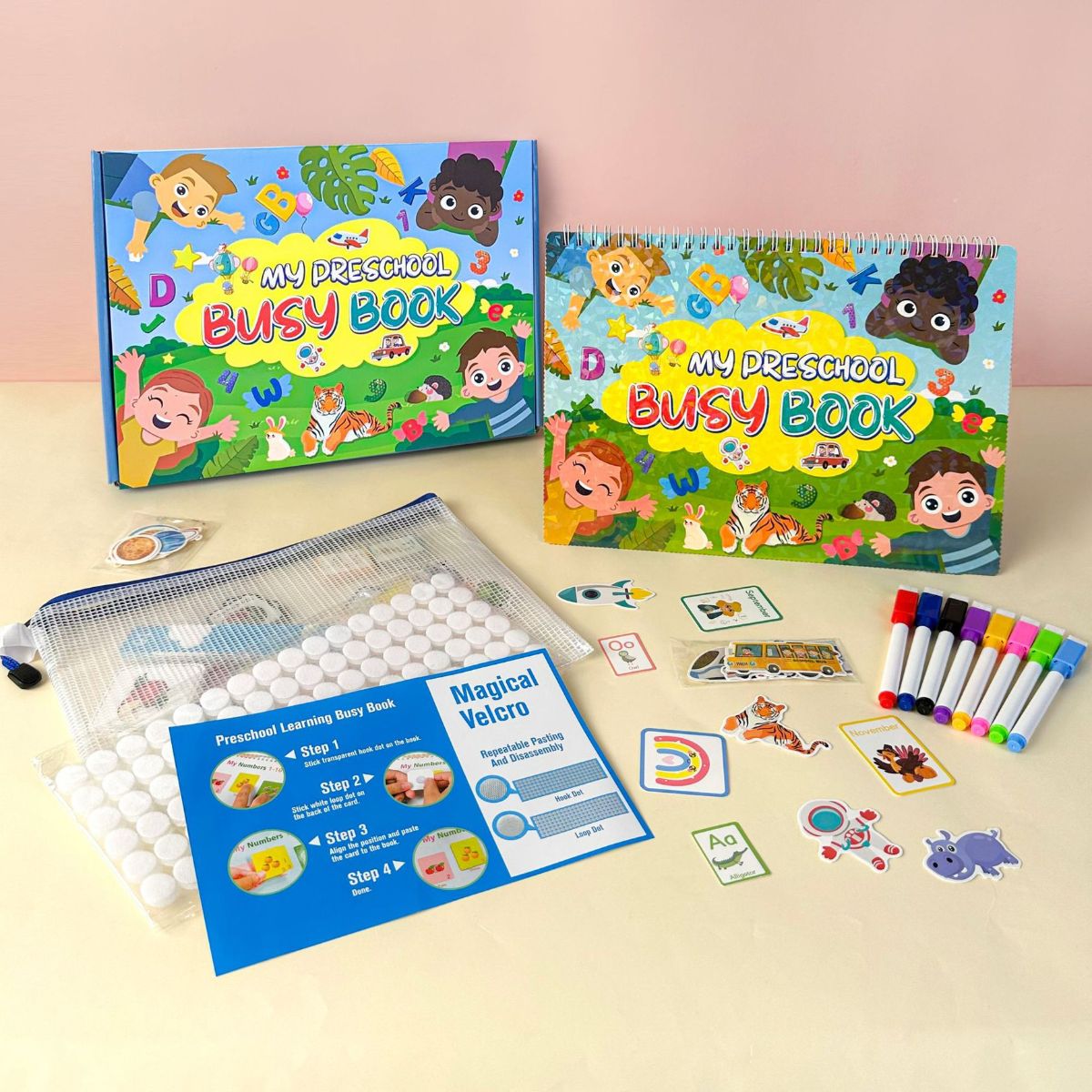 BabiePlayBabiePlay Toddler Busy Book: All - in - One Educational Learning BinderBusy Book - Babies Mart Australia