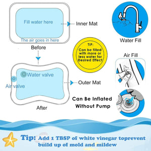 BabiePlayBabieplay Tummy Time Sensory Mat Water Mat for Baby Motor Skills DevelopmentBaby Water Play Mat - Babies Mart Australia