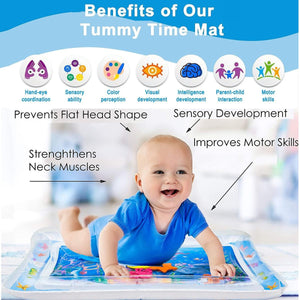 BabiePlayBabieplay Tummy Time Sensory Mat Water Mat for Baby Motor Skills DevelopmentBaby Water Play Mat - Babies Mart Australia