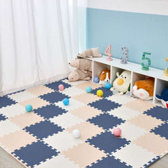 BabiesMart SoftSteps Baby Play Mat safe, non-toxic, interlocking foam mats with enhanced grip and expandable design for baby play areas