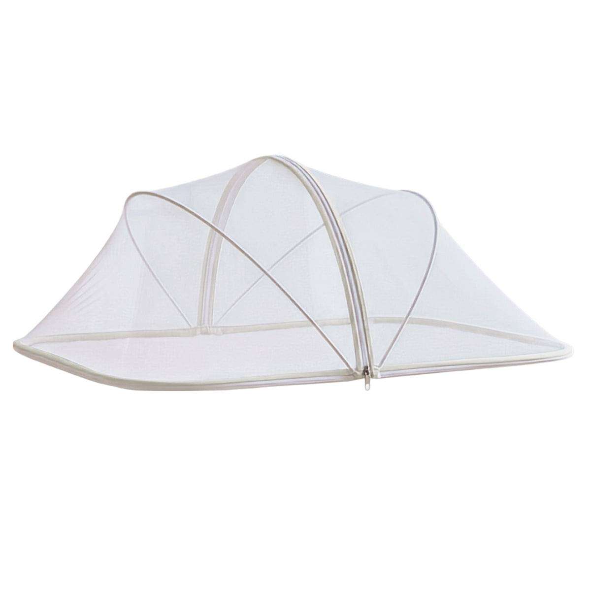 white mesh bassinet mosquito net with zipper and flexible frame support for baby bassinet & bedside co-sleeper