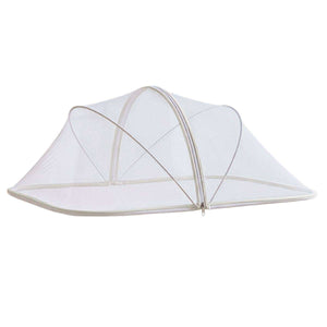 white mesh bassinet mosquito net with zipper and flexible frame support for baby bassinet & bedside co-sleeper