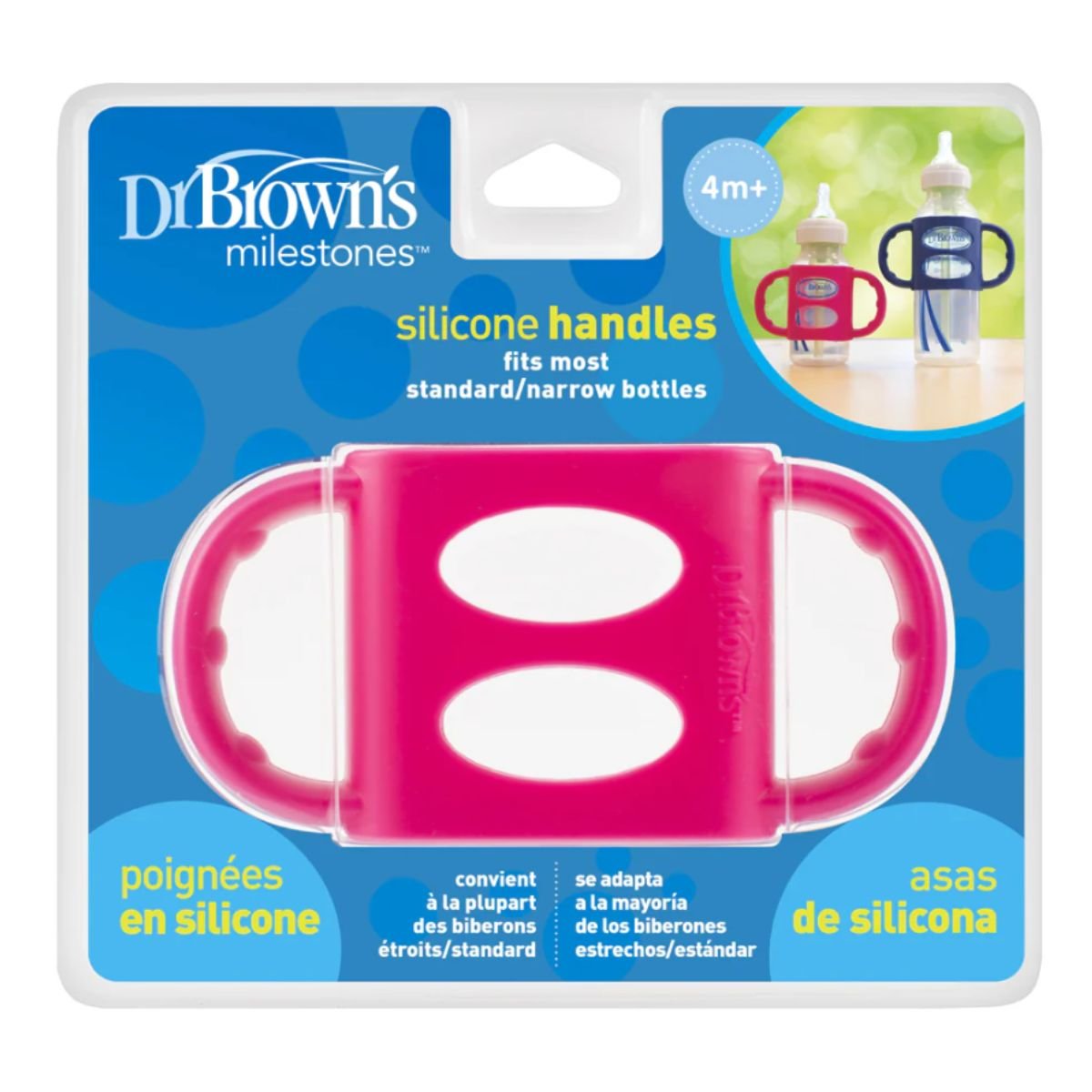 Dr Brown's Narrow Neck Silicone Handles for Feeding Bottle Baby Bottle