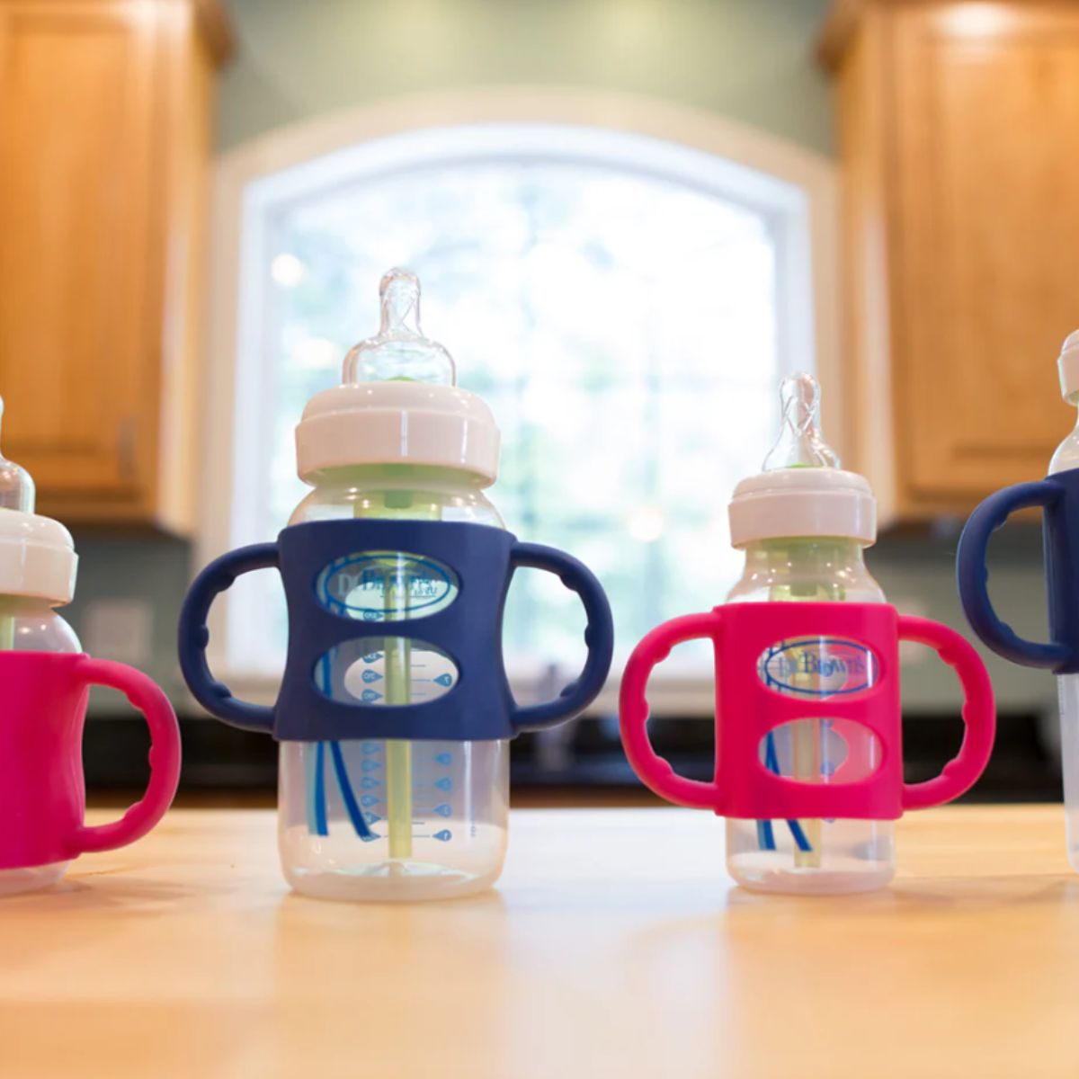 Dr Brown's Narrow Neck Silicone Handles for Feeding Bottle Baby Bottle