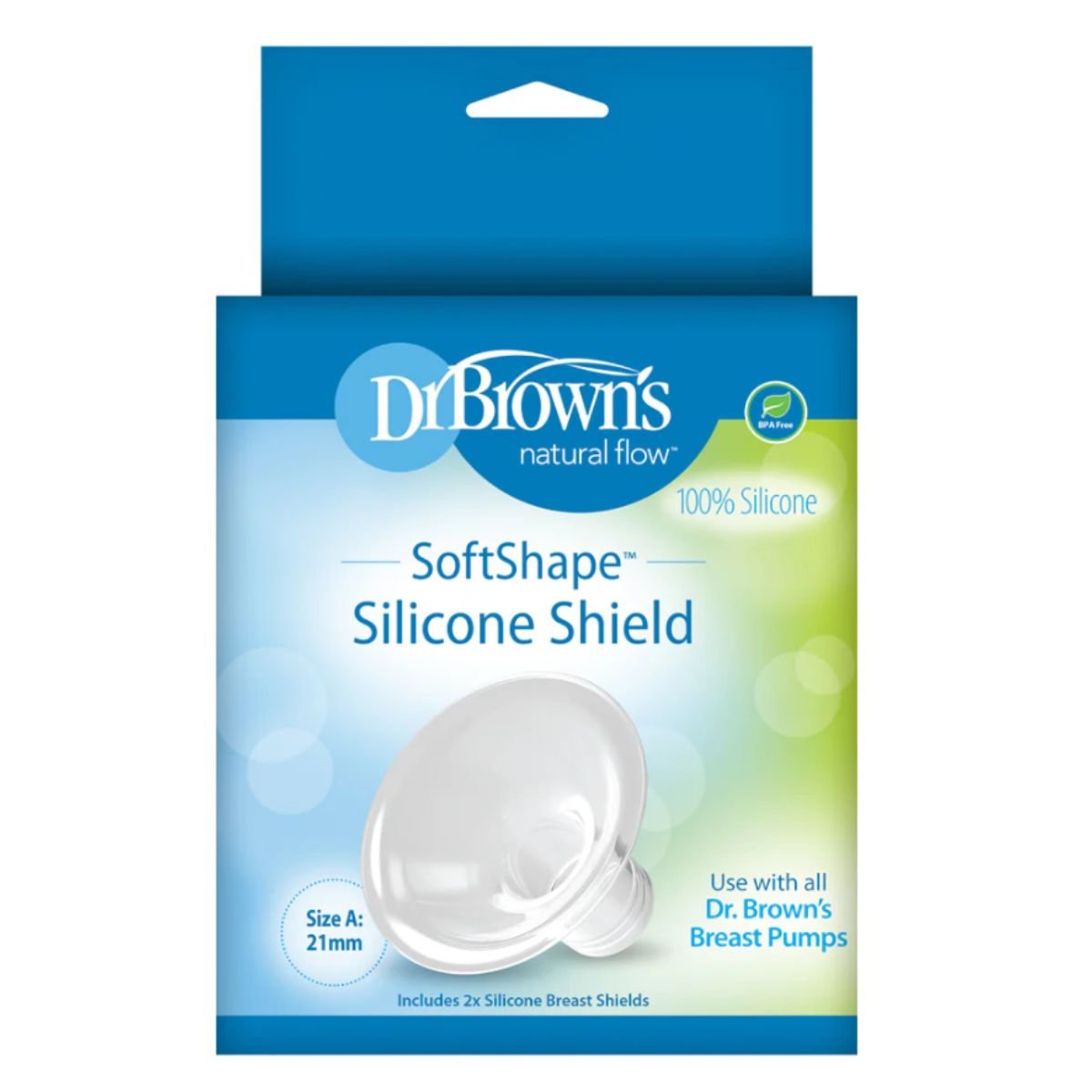 Dr Brown's SoftShape™ Silicone Shields, 2 - Pack Breast Shield