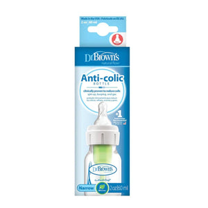 Dr. Brown'sDr Brown's Options+ Anti Colic Narrow Neck Bottle with Level 1 Teat, 60mlBaby Bottle - Babies Mart Australia