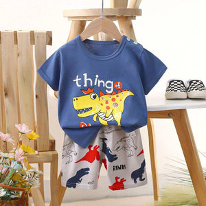 Feather & Fawn BreezePlay cotton baby tee and shorts set