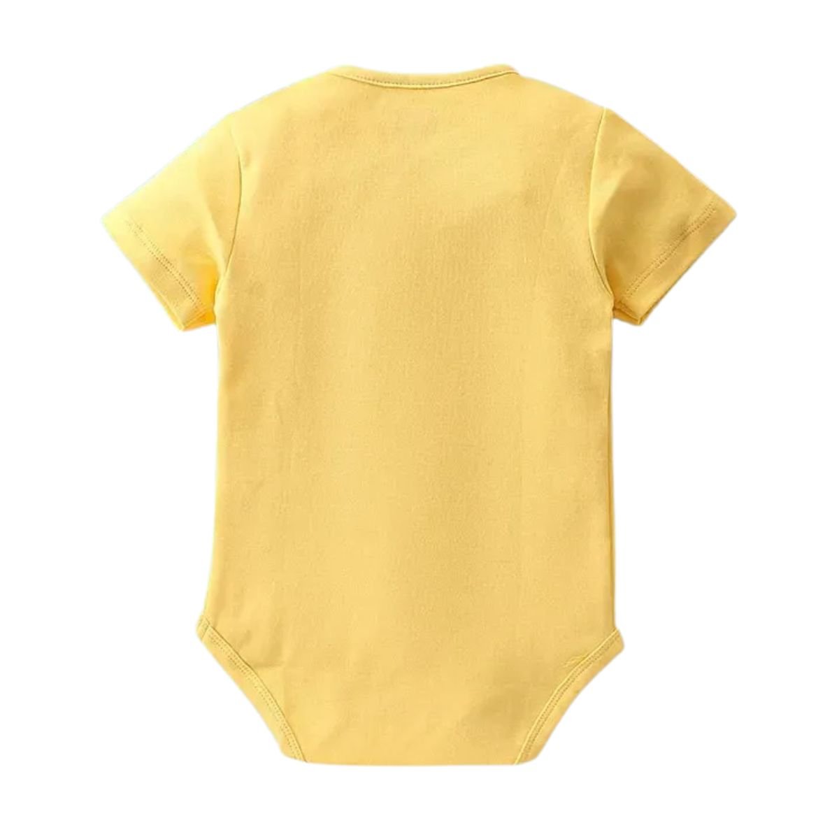 Feather & Fawn Babyhug Cotton Knit Half - Sleeve Baby Onesie | Safari Joy Ride, Jungle Animals, or Striped Baby Clothes