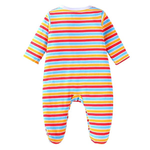 Feather & Fawn Babyhug Disney Full - Sleeve Baby Sleep Suit | Mickey, Donald, or Rainbow Stripes Baby Clothes