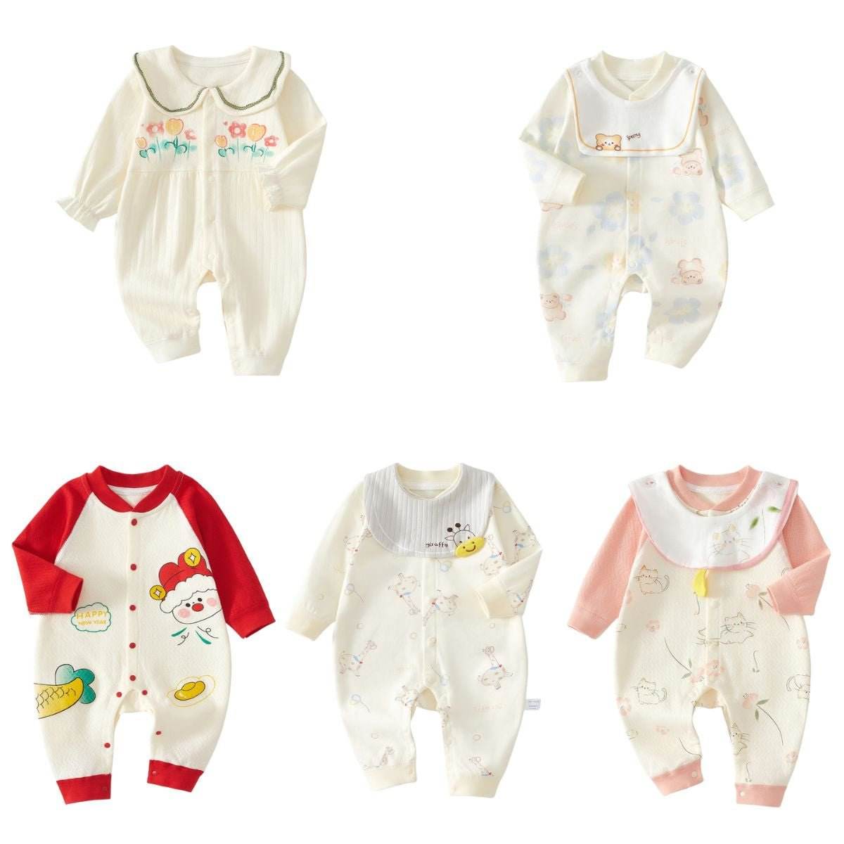 Feather & Fawn CozySoft Printed Baby Romper Collection – Babies Mart ...