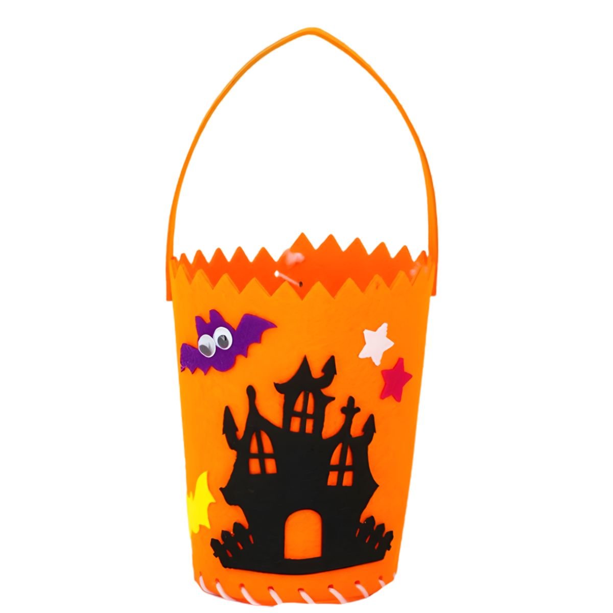 Feather & Fawn Halloween Felt Candy Bucket | Pumpkin or Haunted House Design Halloween