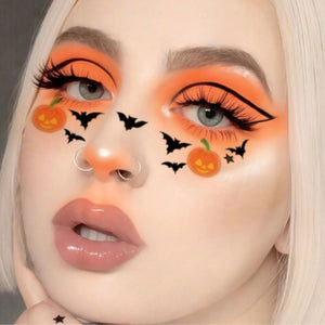 Feather & Fawn Halloween Freckle Face Tattoo Stickers | Set A or Set B (6 Sheets Each) Halloween