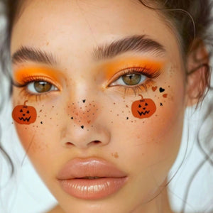 Feather & Fawn Halloween Freckle Face Tattoo Stickers | Set A or Set B (6 Sheets Each) Halloween