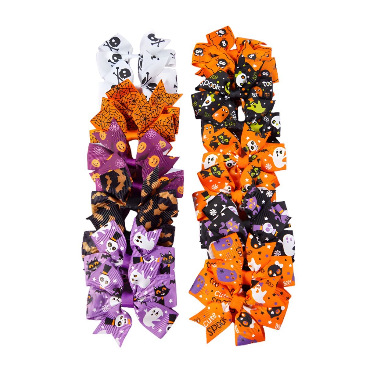 Feather & Fawn Halloween Hair Bow Clip | 2 - Piece Set (Assorted Designs) Halloween