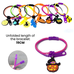 Feather & Fawn Halloween Zipper Charm Bracelet | Random Design (1 Piece) Halloween