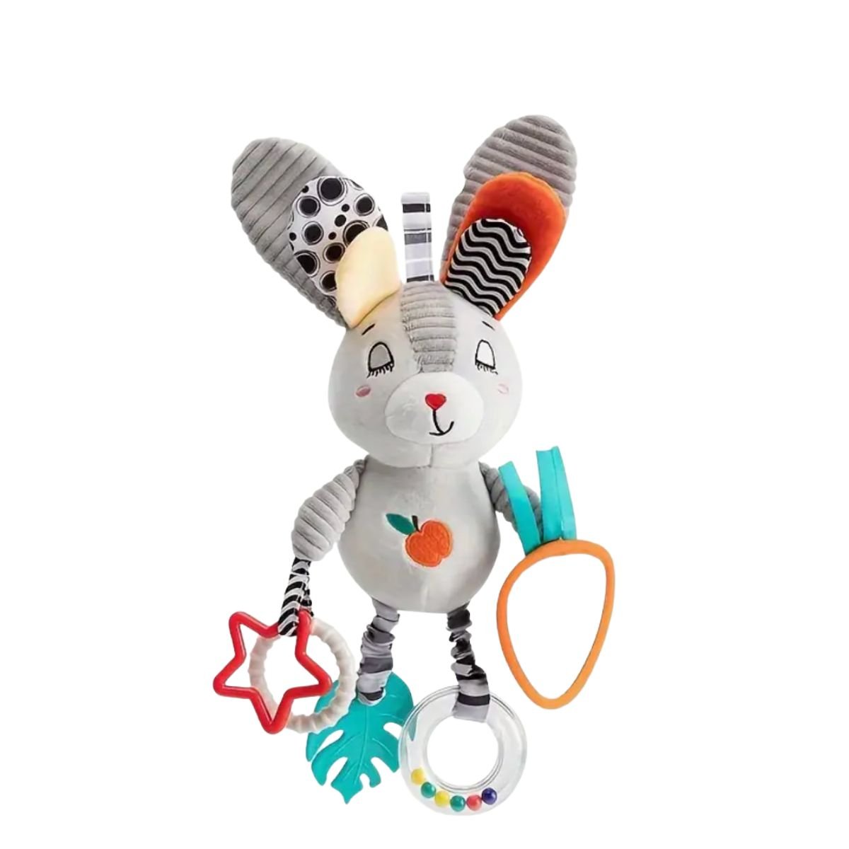 Feather & Fawn Hanging Toy for Prams & Strollers | Penguin, Bee, Rabbit, Parrot Pram Hanging Toy
