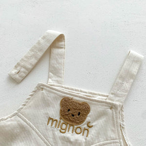 Feather & Fawn Mignon Bear Overall Romper Baby Clothes