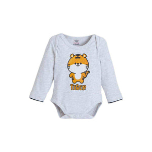 Feather & Fawn OJOS long sleeve cotton baby bodysuit with lap shoulder