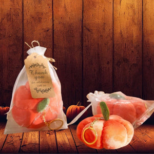 Feather & Fawn Plush Pumpkin Keychain | Autumn & Halloween Party Favour Halloween
