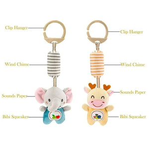 Feather & Fawn Sensory Plush Wind Chime Toy & Hanging Toy for Cribs & Strollers Pram Hanging Toy