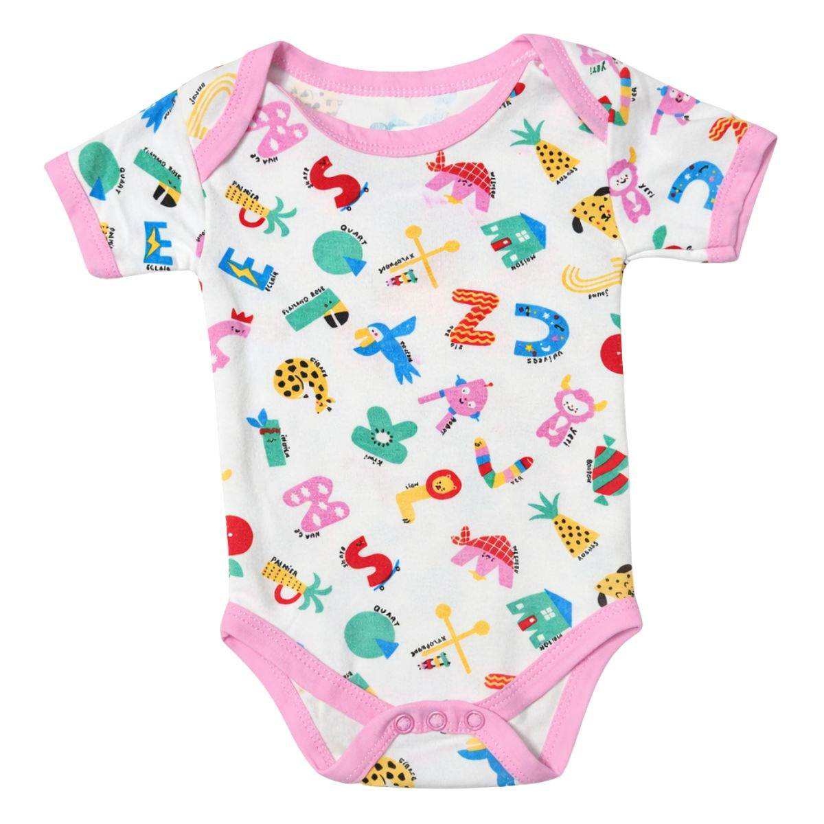 Feather & Fawn short sleeve baby bodysuit with nautical prints