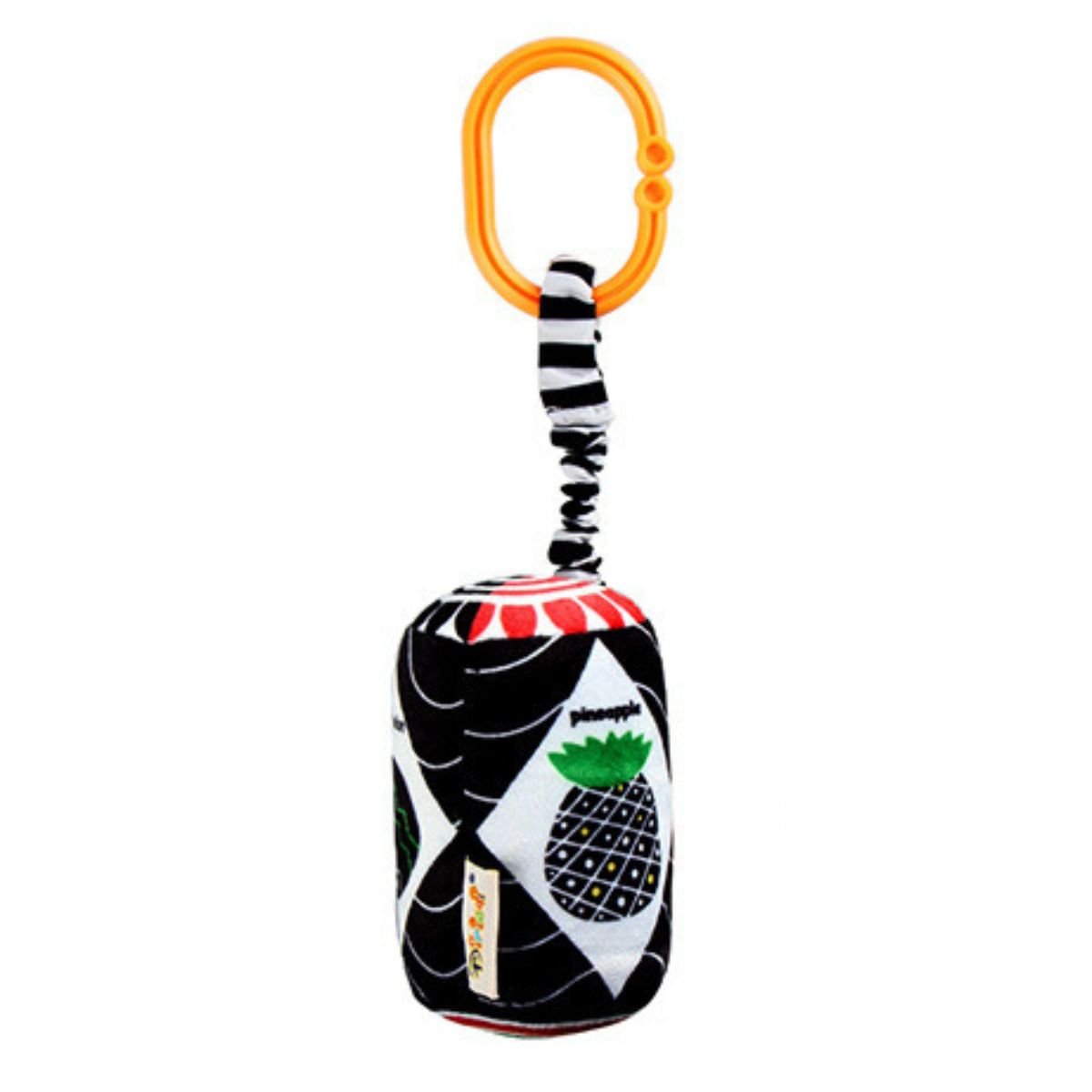 Feather & Fawn Squeaky Sensory Hanging Toy | Visual Developmental Black & White Shapes Pram Hanging Toy