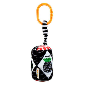 Feather & Fawn Squeaky Sensory Hanging Toy | Visual Developmental Black & White Shapes Pram Hanging Toy