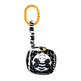Feather & Fawn Squeaky Sensory Hanging Toy | Visual Developmental Black & White Shapes Pram Hanging Toy
