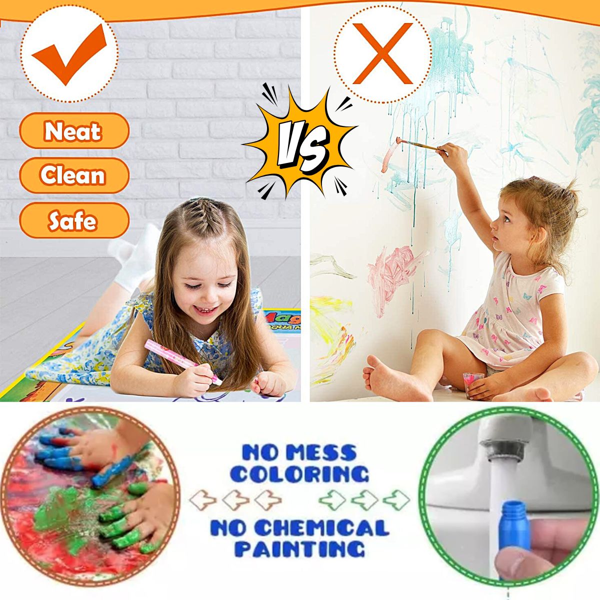KidstKidst Aqua Water Doodle Mat - Mess - Free Water Drawing & Colouring MatDrawing & Painting Kits - Babies Mart Australia