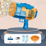 Kidst Bubble Machine Bazooka Outdoor Bubble Blaster 132 holes Rechargeable Bubble Toys
