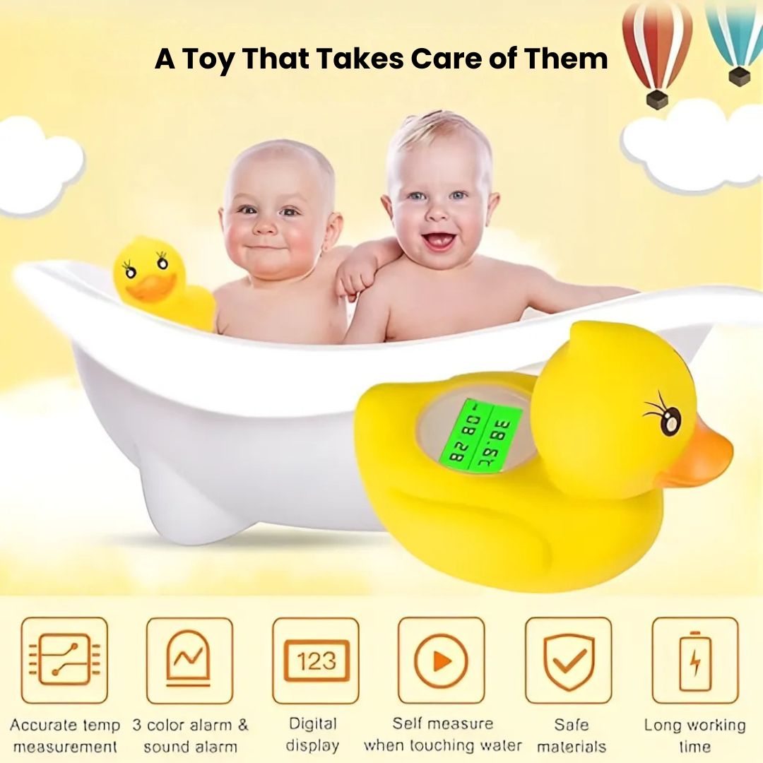 Kidstkidst SplashSafe Bath Thermometer & Floating Toy with Safety AlertBath Thermometer - Babies Mart Australia