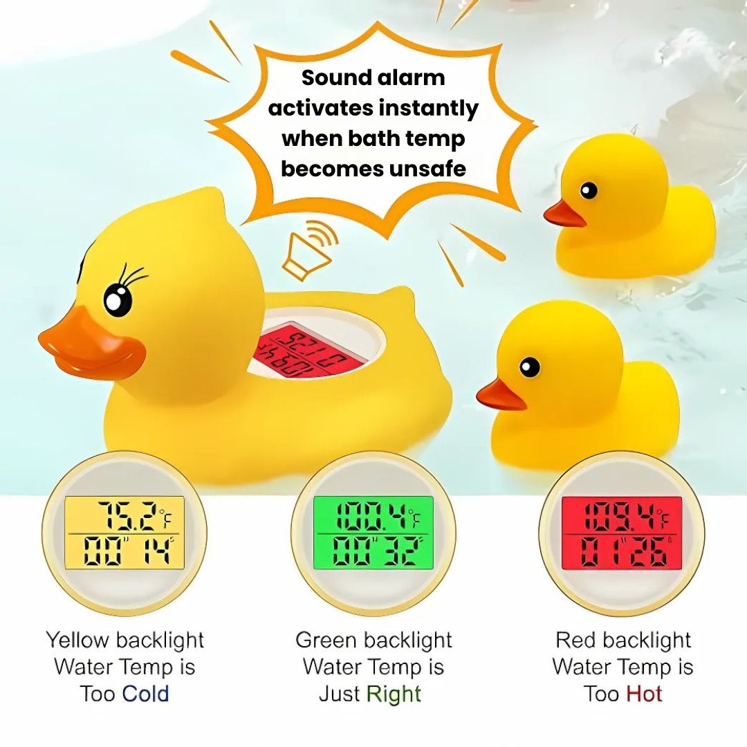 Kidstkidst SplashSafe Bath Thermometer & Floating Toy with Safety AlertBath Thermometer - Babies Mart Australia