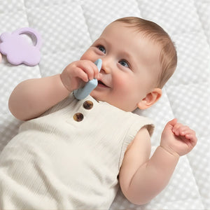 Living Textiles 2 Pack Silicone Teether | Whale & Cloud