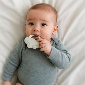 Living Textiles 2 Pack Silicone Teether | Whale & Cloud