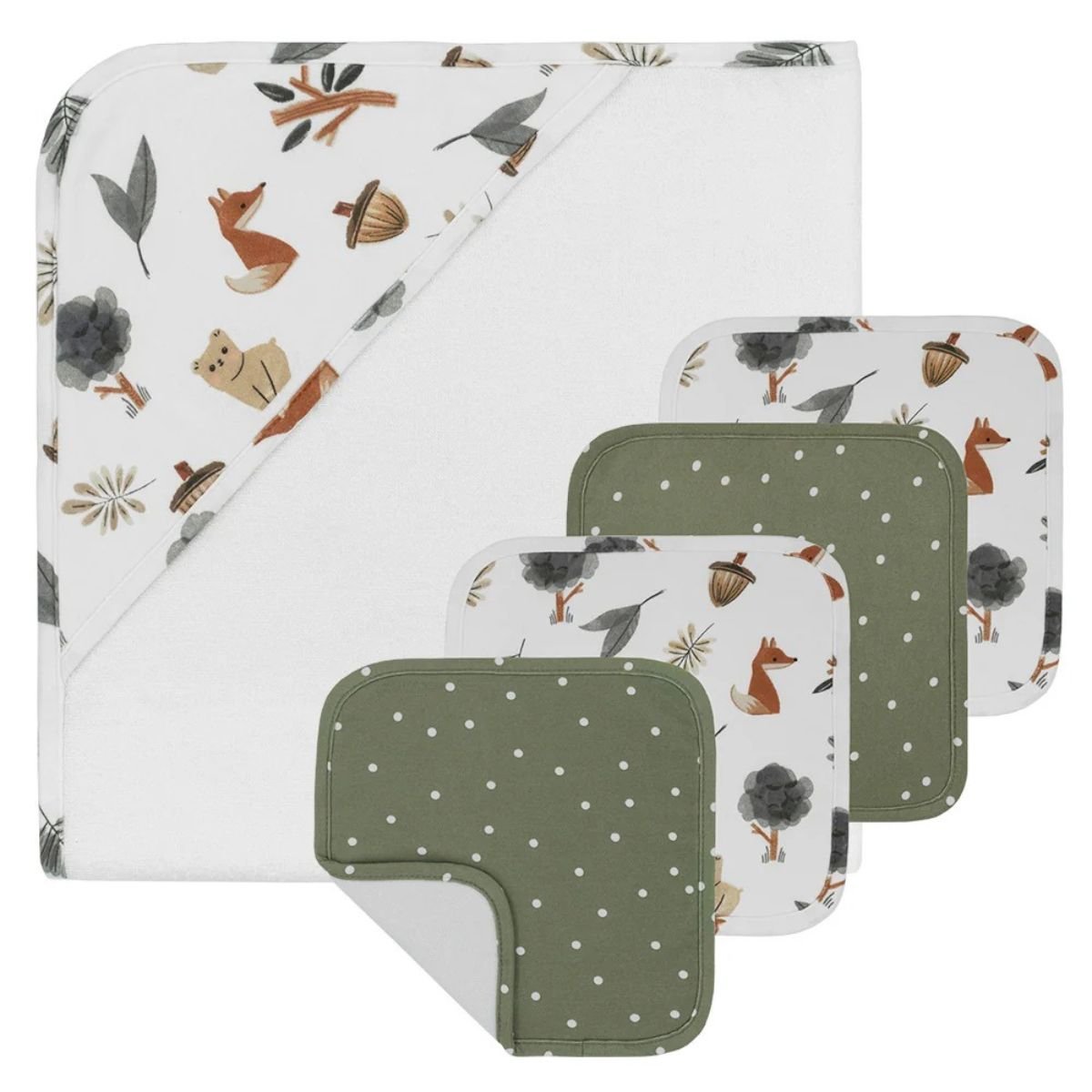 Living TextilesLiving Textiles 5 Pcs Baby Bath Forest Retreat Gift SetGift - Babies Mart Australia