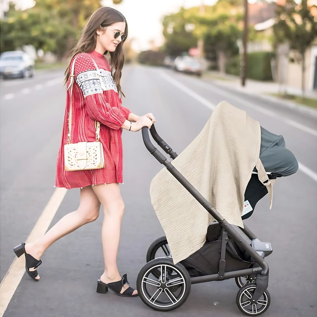 MaterniCare 360° Privacy Nursing Cover | Breathable Cotton For Pumping, Nursing & Stroller Shade Breastfeeding Cover