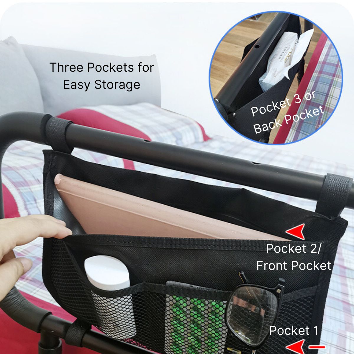 MaterniCare ElderGuard Elderly Bed Rails With Adjustable Handrail for Seniors Bed Rails