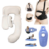MaterniCare Pregnancy Comfort Kit With Belly Bands & Pregnancy Pillow Maternity Pillow