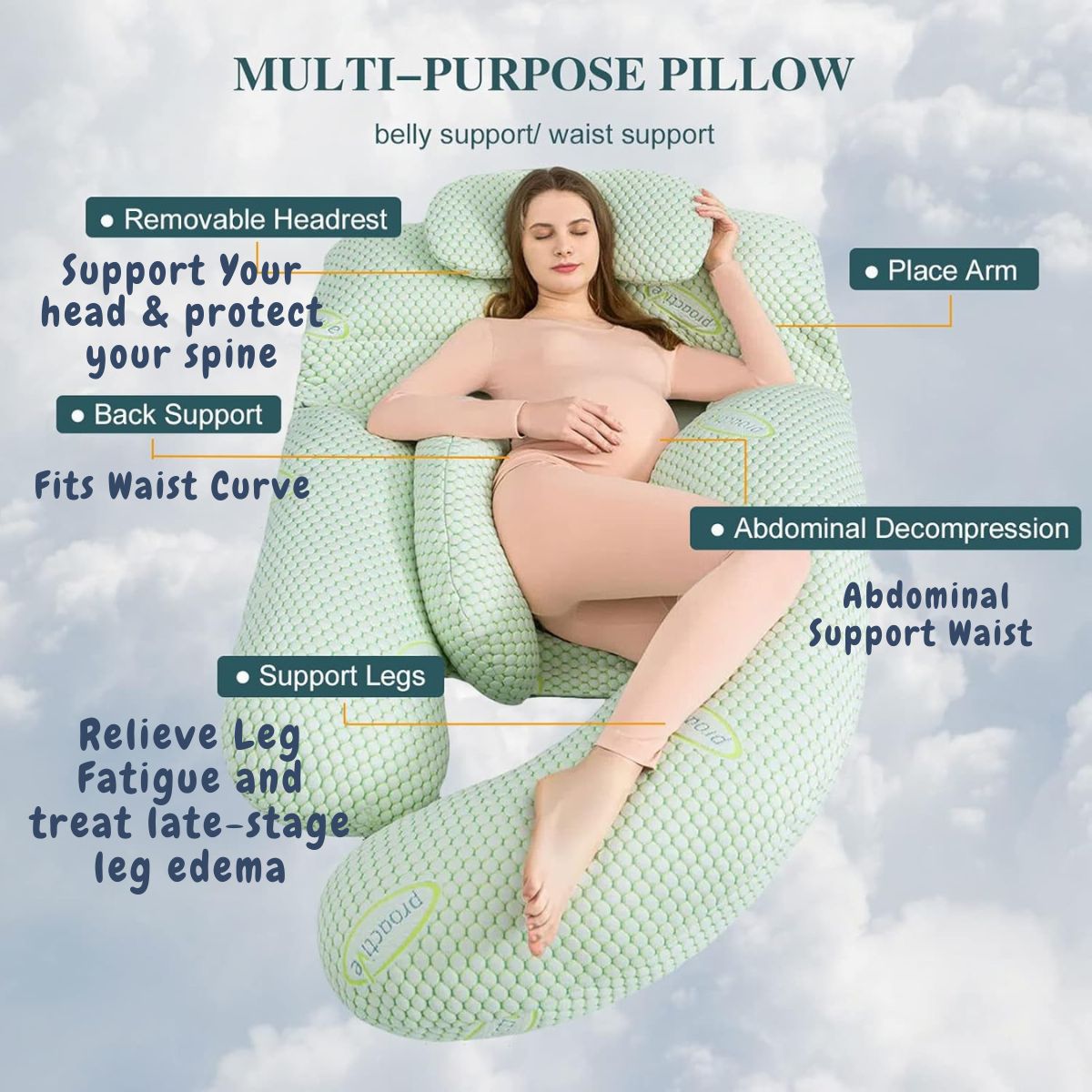 MaterniCare SnuggleMate Pregnancy, Maternity & Nursing Support Pillow Maternity Pillow