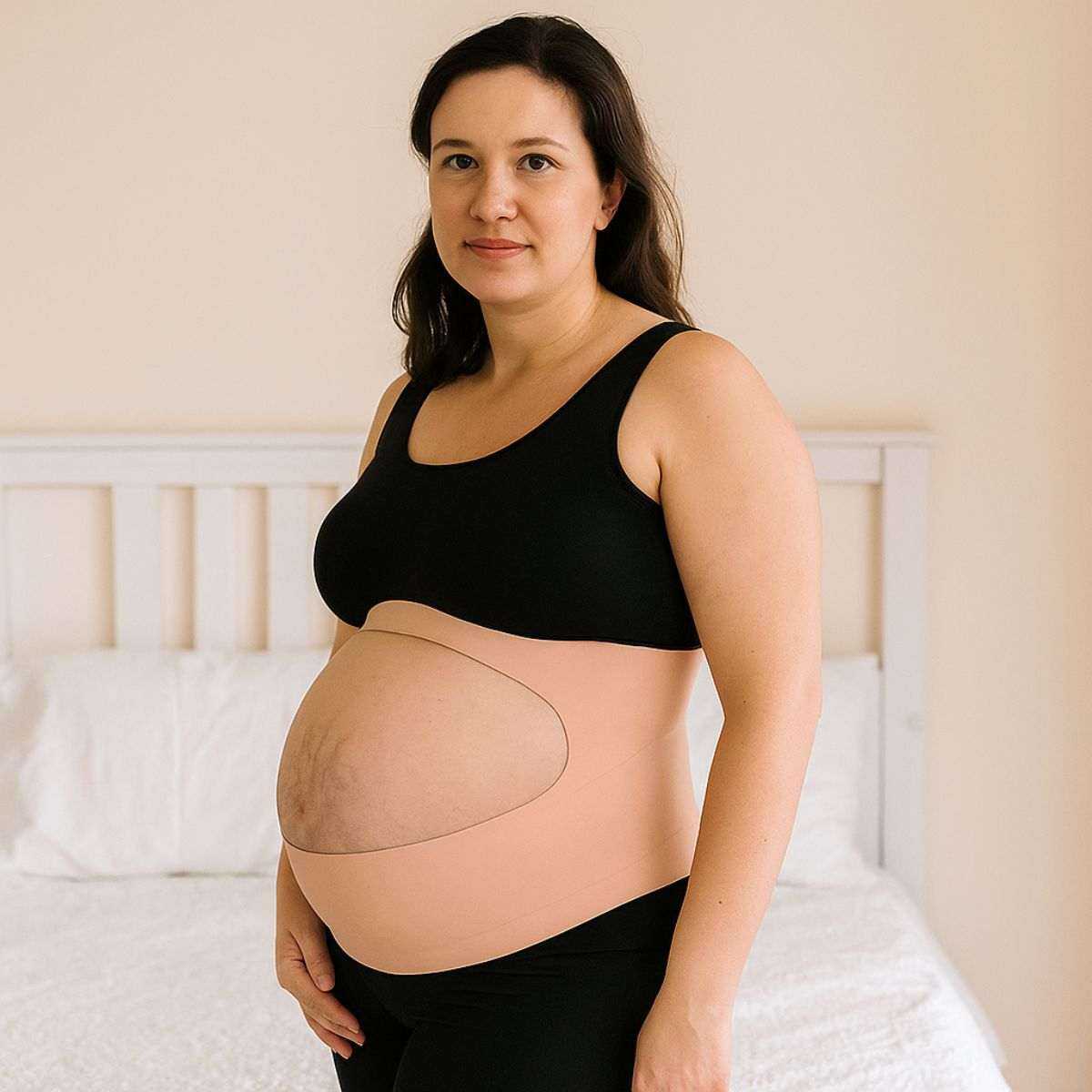 MaterniCare ComfortWrap 2-in-1 pregnancy belly band with foam-backed bump support