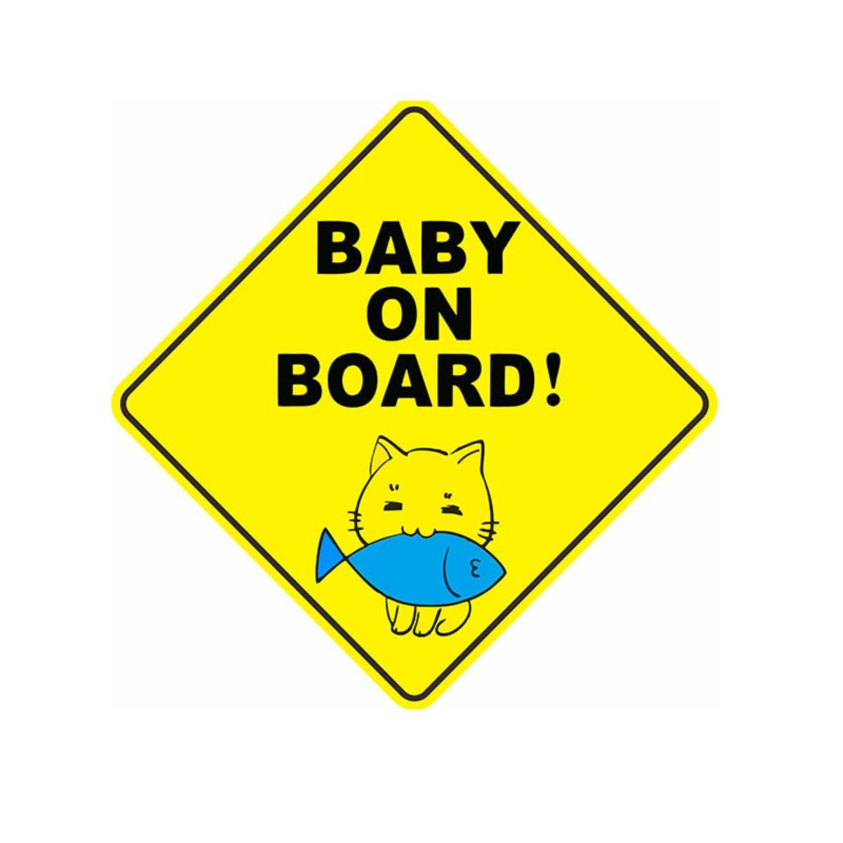 MovanaMovana Baby On Board Sign with Suction Cup 12 x 12 CM LargeBaby on Board Signs - Babies Mart Australia