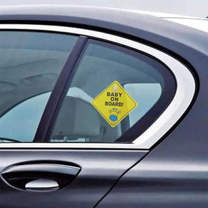 MovanaMovana Baby On Board Sign with Suction Cup 12 x 12 CM LargeBaby on Board Signs - Babies Mart Australia