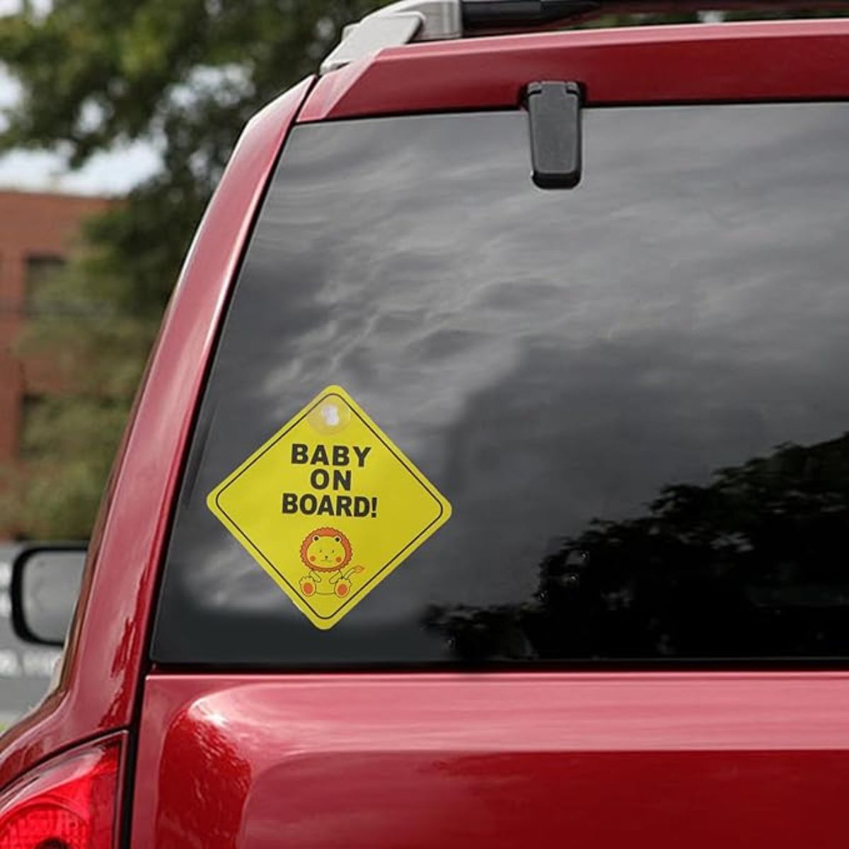 MovanaMovana Baby On Board Sign with Suction Cup 12 x 12 CM LargeBaby on Board Signs - Babies Mart Australia