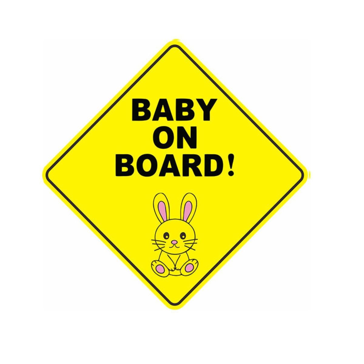 MovanaMovana Baby On Board Sign with Suction Cup 12 x 12 CM LargeBaby on Board Signs - Babies Mart Australia